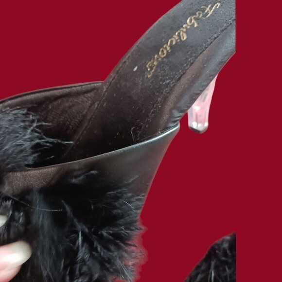 Fabulicious Women's Belle 301F Furry Marabou Slipper Size 11 - Picture 9 of 10